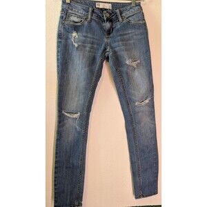 RSQ Vintage 90s Jeans Womens Juniors Size 3 Ibiza Skinny Distressed Blue (193)